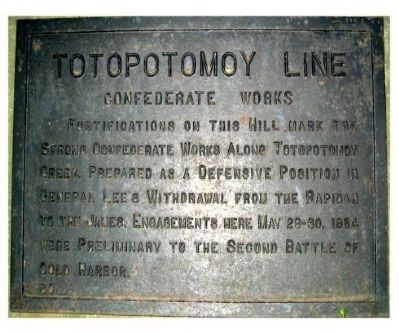 Totopotomoy Line Marker. Click for full size. Totopotomoy Line Marker image. Click for full size.