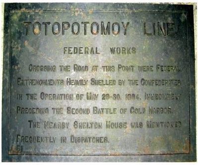 Totopotomoy Line Marker. Click for full size. Totopotomoy Line Marker image. Click for full size.