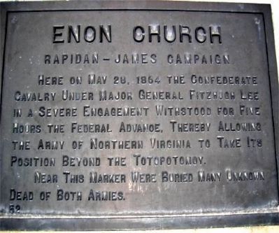 Enon Church Marker image. Click for full size.