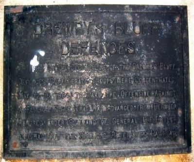 Drewry’s Bluff Defences Marker. Click for full size. Drewry’s Bluff Defences Marker image. Click for full size.
