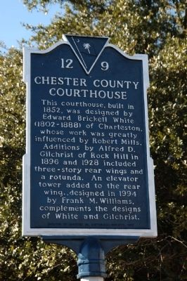 Chester County Courthouse Marker. Click for full size. Chester County Courthouse Marker image. Click for full size.
