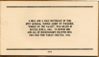 Battlefield Markers Asscociation, Western Division Booklet (1929) image. Click for full size.