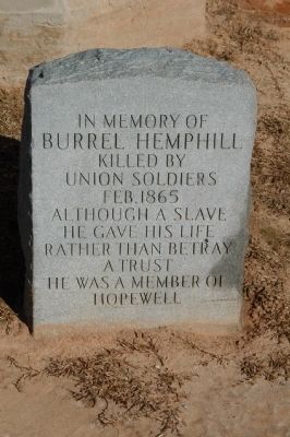 Burrel Hemphill Marker image. Click for full size.
