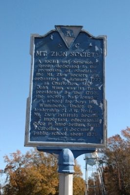 Mt. Zion Society Marker image. Click for full size.