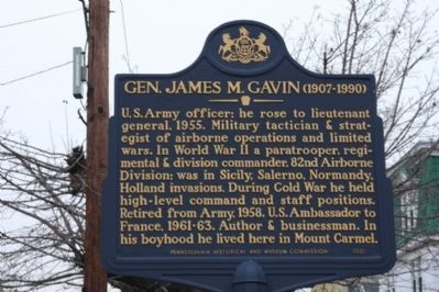 Gen. James M. Gavin Marker image. Click for full size.
