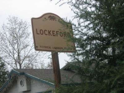 Pioneer Hill / Lockeford State Historical Landmark Directional Sign image. Click for full size.
