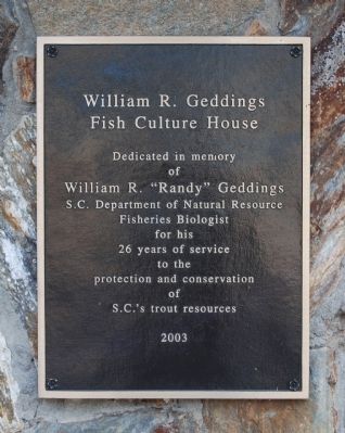 William R. Geddings Fish Culture House Marker image. Click for full size.