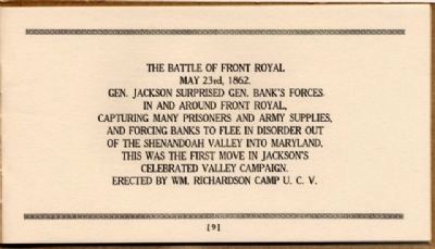 Battlefield Markers Association, Western Division (1929). Click for full size. Battlefield Markers Association, Western Division (1929) image. Click for full size.