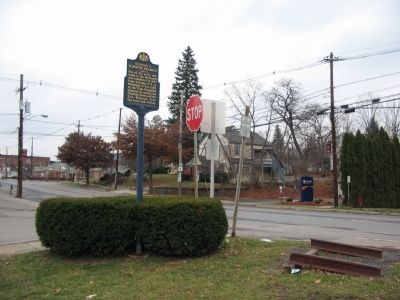 Corning & Blossburg Railroad Marker. Click for full size. Corning & Blossburg Railroad Marker image. Click for full size.
