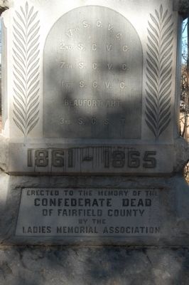 Fairfield County Confederate Monument Marker. Click for full size. Fairfield County Confederate Monument Marker image. Click for full size.