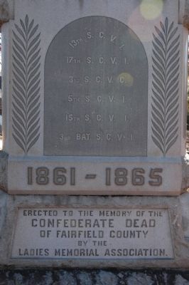 Fairfield County Confederate Monument Marker image. Click for full size.