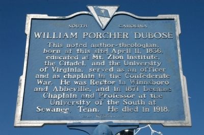 William Porcher Dubose Marker image. Click for full size.