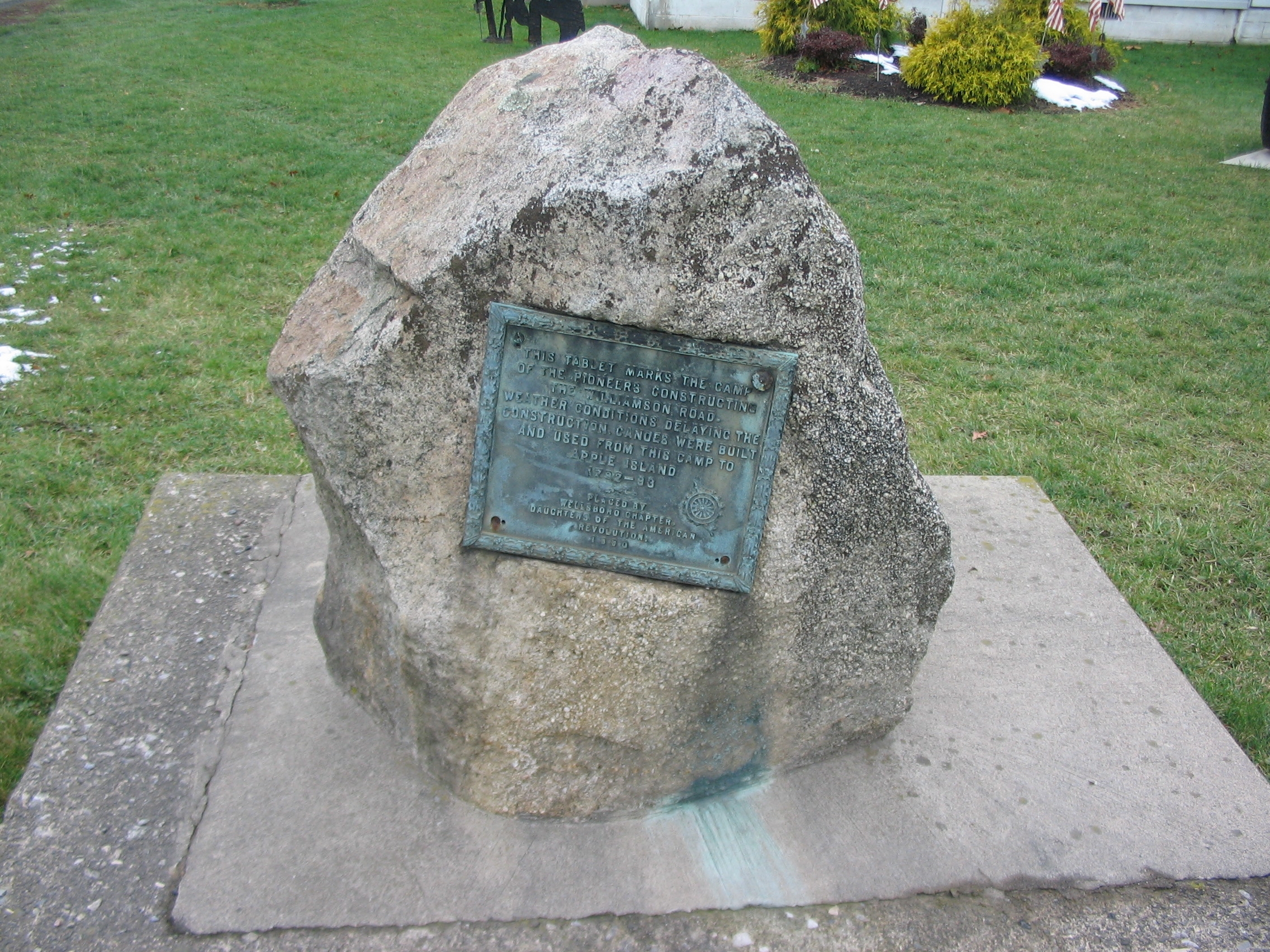 Camp of the Pioneers Marker