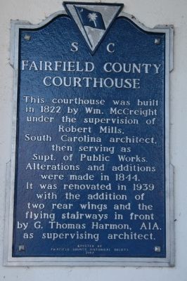 Fairfield County Courthouse Marker. Click for full size. Fairfield County Courthouse Marker image. Click for full size.