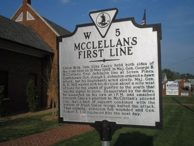 McClellan’s First Line Marker. Click for full size. McClellan’s First Line Marker image. Click for full size.