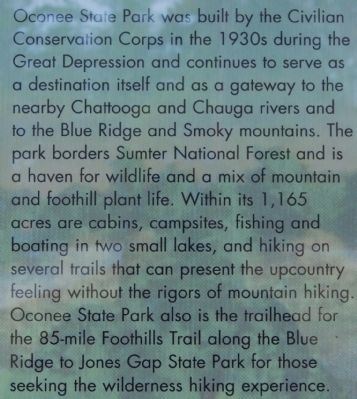Oconee State Park Marker image. Click for full size.