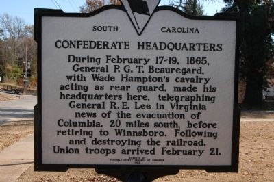 Confederate Headquarters Marker. Click for full size. Confederate Headquarters Marker image. Click for full size.