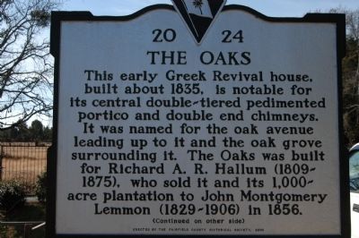 The Oaks Marker image. Click for full size.