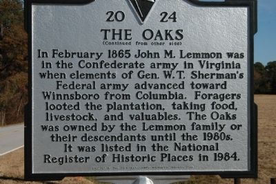 The Oaks Marker image. Click for full size.