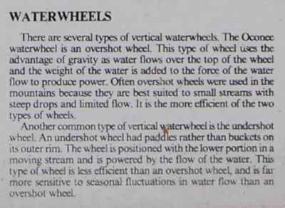 The Oconee Waterwheel Marker: Waterwheels image. Click for full size.