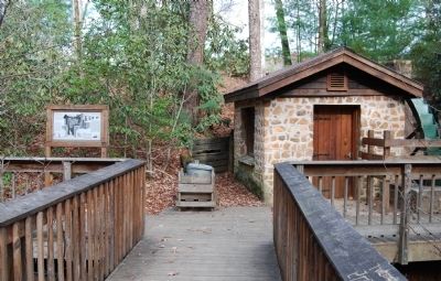 The Oconee Waterwheel and Marker. Click for full size. The Oconee Waterwheel and Marker image. Click for full size.