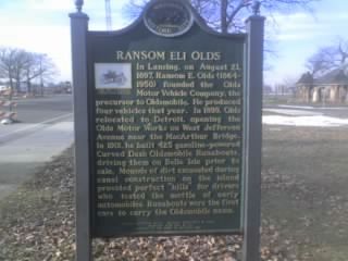 Ransom Eli Olds Marker. Click for full size. Ransom Eli Olds Marker image. Click for full size.