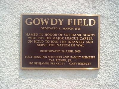 Gowdy Field Marker image. Click for full size.