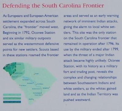 Oconee Station Marker - Defending the South Carolina Frontier image. Click for full size.