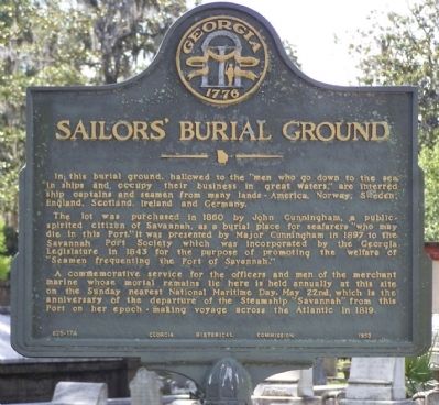 Sailors' Burial Ground Marker image. Click for full size.
