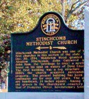 Stinchcomb Methodist Church Marker. Click for full size. Stinchcomb Methodist Church Marker image. Click for full size.