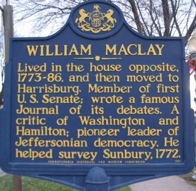 William Maclay Marker image. Click for full size.