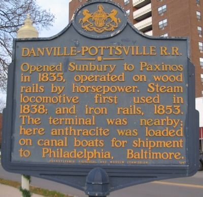Danville-Pottsville R.R. Marker. Click for full size. Danville-Pottsville R.R. Marker image. Click for full size.