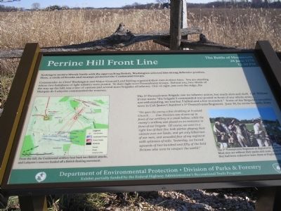 Perrine Hill Front Line Marker. Click for full size. Perrine Hill Front Line Marker image. Click for full size.