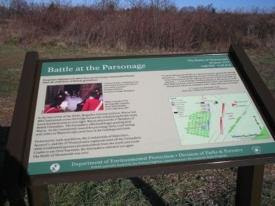 Battle at the Parsonage Marker image. Click for full size.