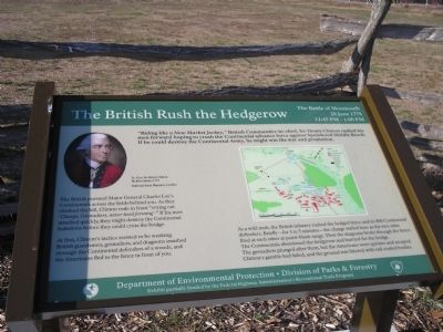 The British Rush the Hedgerow Marker. Click for full size. The British Rush the Hedgerow Marker image. Click for full size.