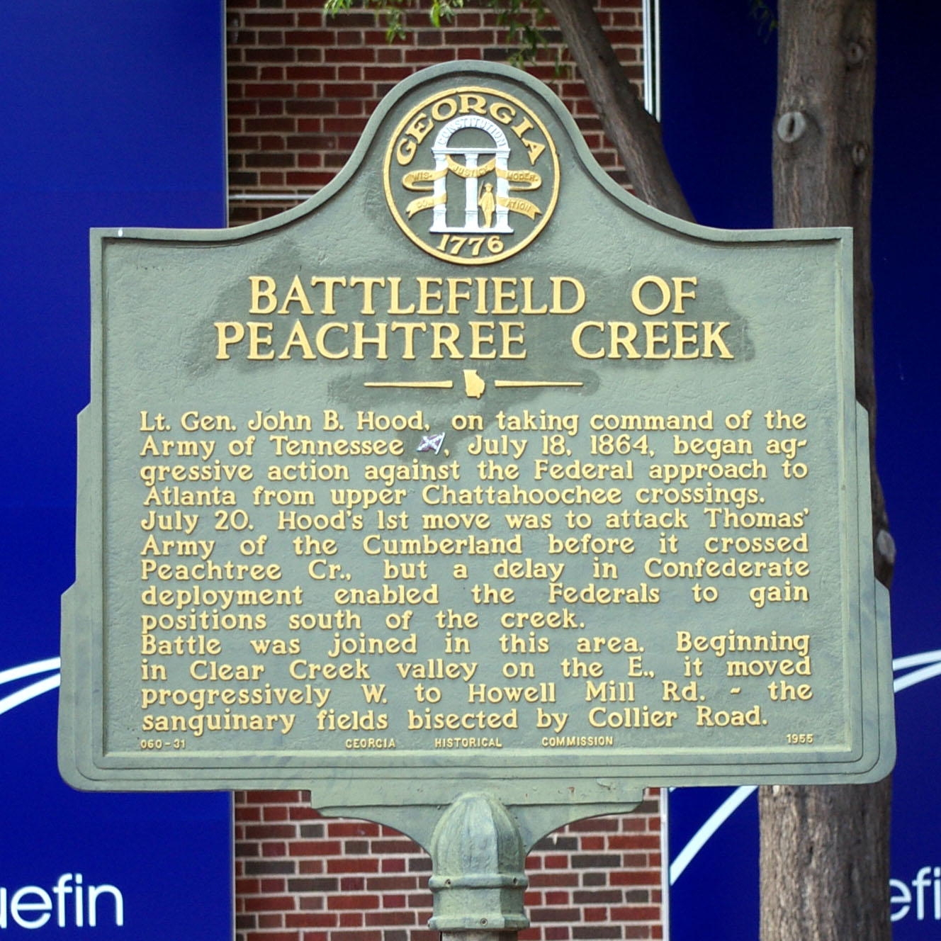 Battlefield of Peachtree Creek Marker