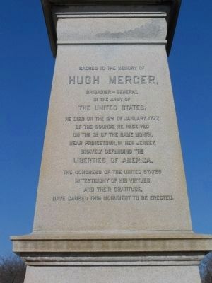 Hugh Mercer Monument image. Click for full size.