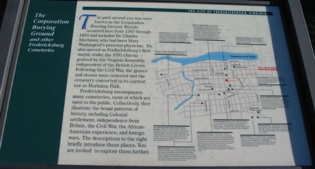 The Corporation Burying Ground Marker. Click for full size. The Corporation Burying Ground Marker image. Click for full size.