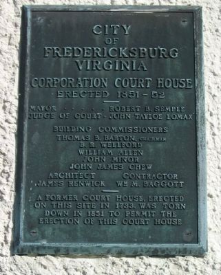Corporation Court House, Left Side Plaque image. Click for full size.