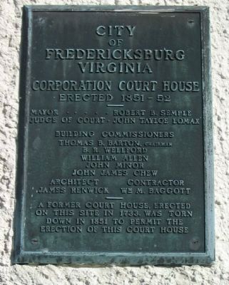 Corporation Court House, Left Side Plaque image. Click for full size.