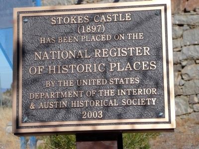 Stokes Castle National Register of Historical Places image. Click for full size.