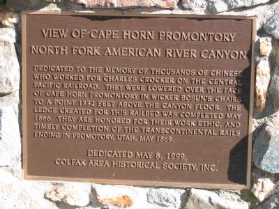 Original Cape Horn Promontory Marker image. Click for full size.