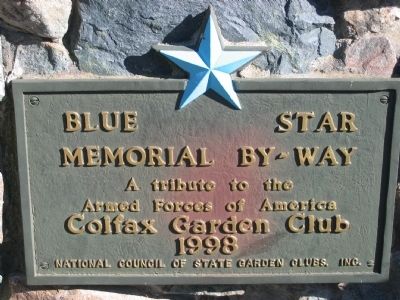Blue Star Memorial By-Way Marker. Click for full size. Blue Star Memorial By-Way Marker image. Click for full size.