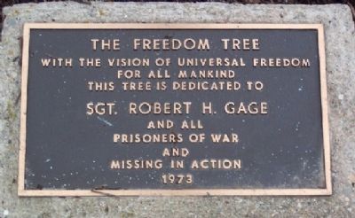 Robert H. Gage Freedom Tree Marker image. Click for full size.