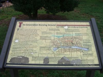 The replaced Corporation Burying Ground Marker image. Click for full size.