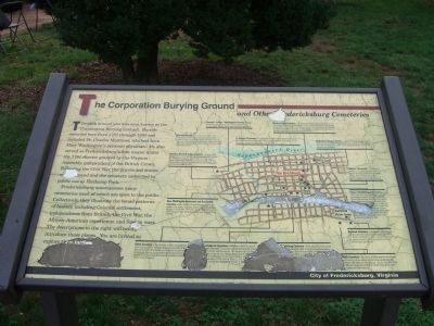 The replaced Corporation Burying Ground Marker. Click for full size. The replaced Corporation Burying Ground Marker image. Click for full size.
