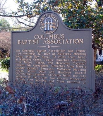 Columbus Baptist Association Marker. Click for full size. Columbus Baptist Association Marker image. Click for full size.