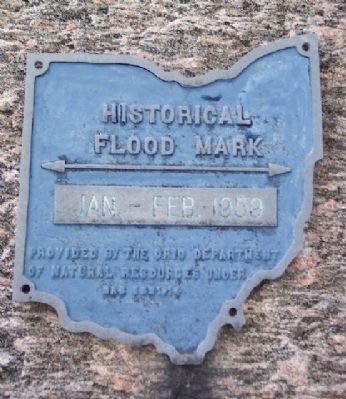 Big Walnut Creek Historical Flood Mark image. Click for full size.