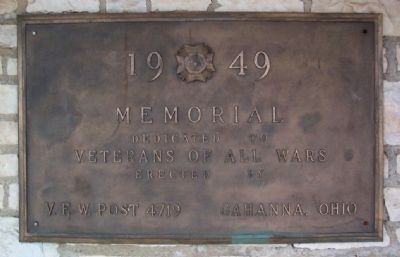 Mifflin Township Veterans Memorial VFW Marker image. Click for full size.