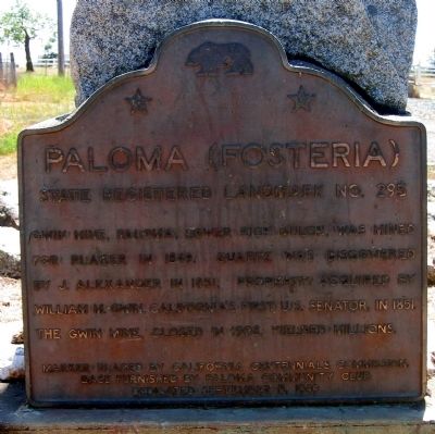 Paloma (Fosteria) Marker image. Click for full size.